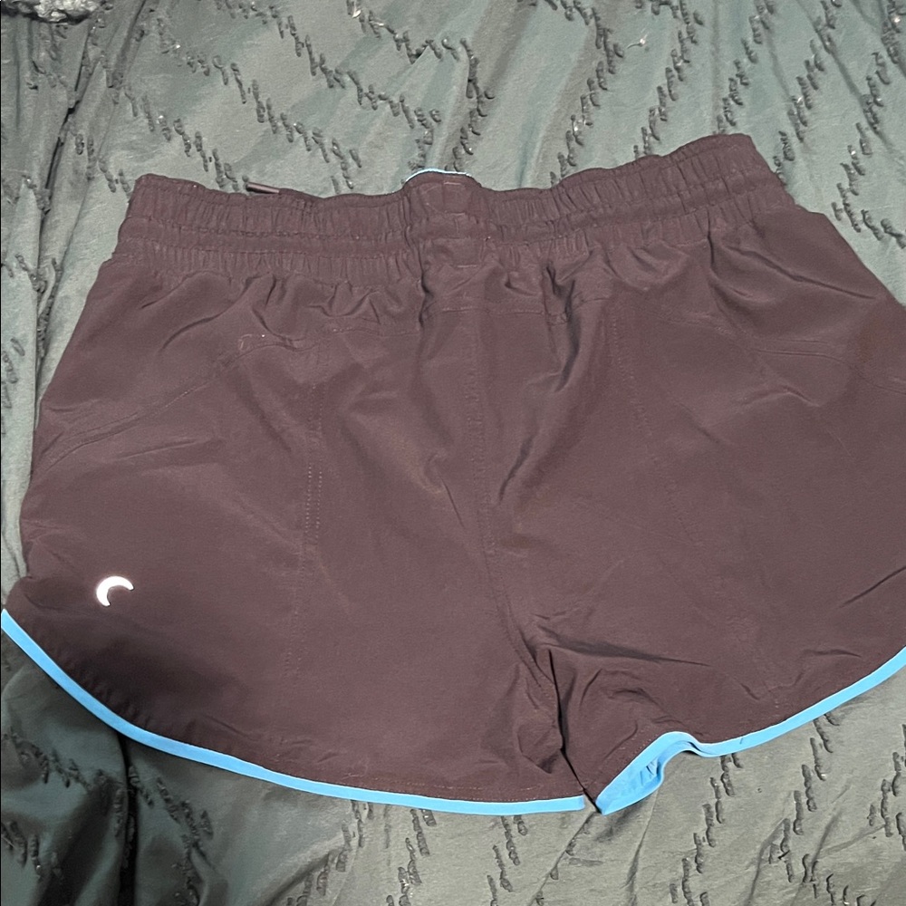Zyia Women's Black Shorts with Blue Trim